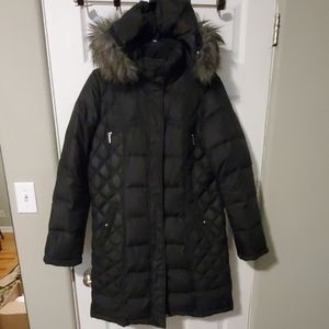 Black Calvin Klein long puff coat size size M/L